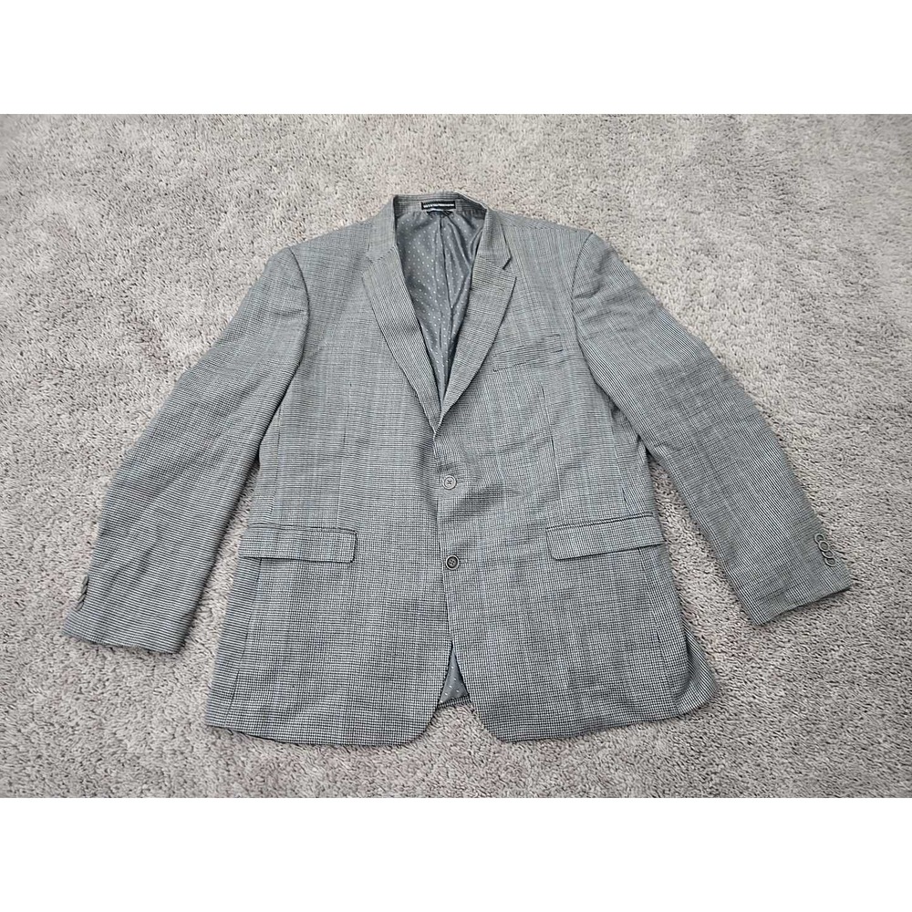 Tommy Hilfiger Blazer Mens L 48 Houndstooth Two Button Front Lined Business